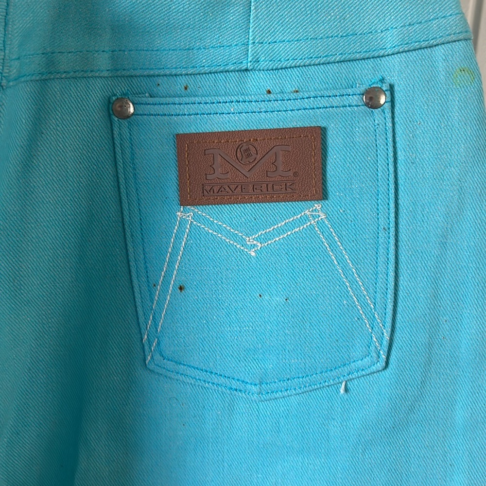 Vintage RARE Maverick turquoise colored women’s jeans  60s 60’s 70s 70’s 80s
